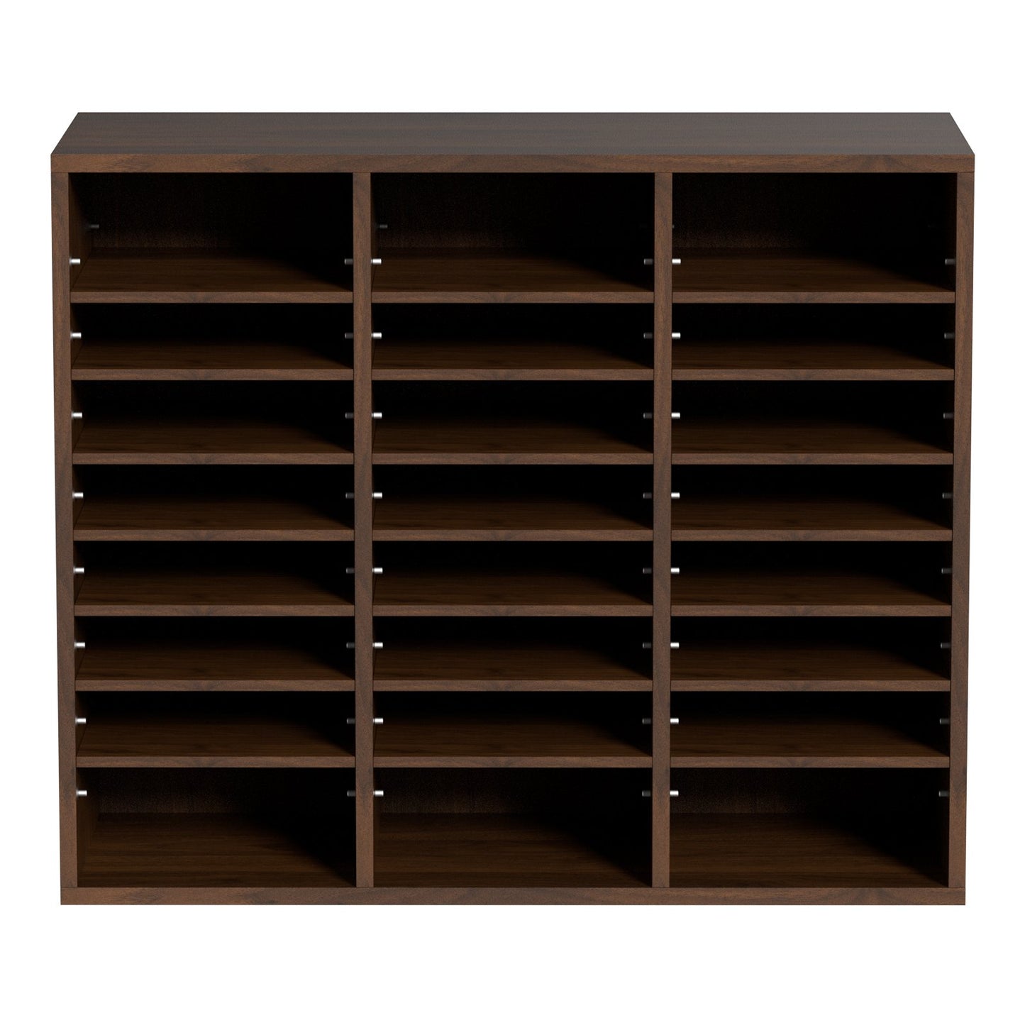 Wood Literature Organizer Adjustable File Sorter 24 Compartments Brown V952-MZWJZLFPJBH24D1RVV0