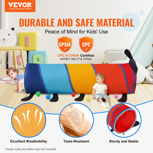 Kids Play Tunnel Tent for Toddlers, Colorful Pop Up Caterpillar Crawl Tunnel Toy for Baby or Pet, Collapsible V952-PPSDDXX1DMMCZRX6VV0