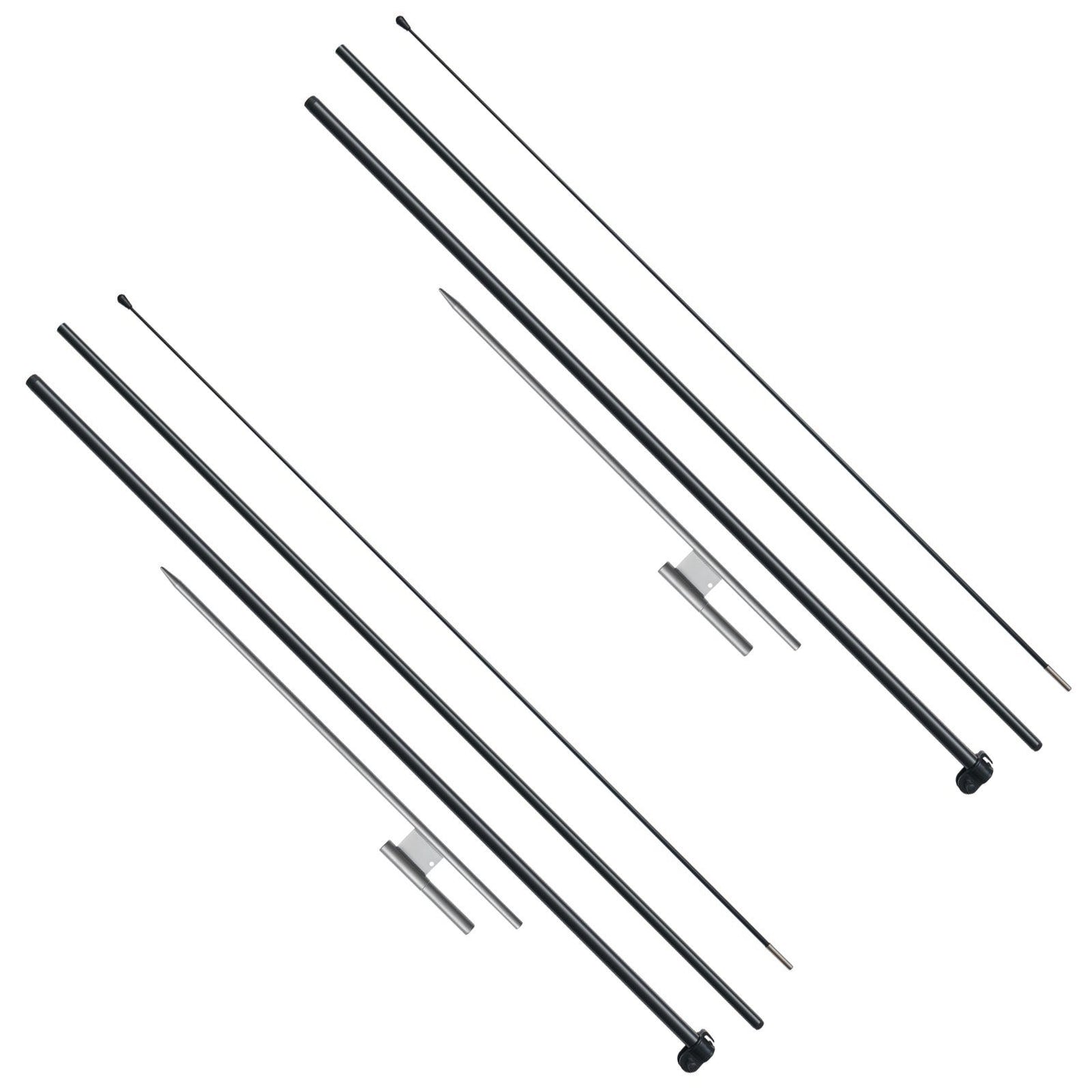 Feather Flag Pole Kit, 2 Packs Swooper Flag Pole 12.7 ft, Sign Flag Poles for Business Advertising Flags V952-QGYMQJGZ34M24YJ92V0