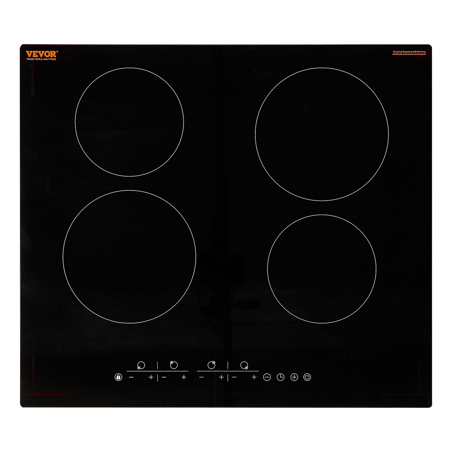Built-in Electric Cooktop Radiant Ceramic Cooktop 4 Burners 23.2x20.5 inch V952-QRSDTL7200WHA4IGNV3