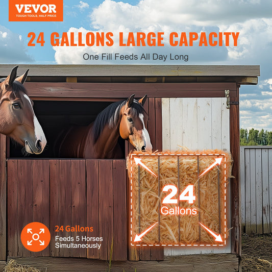 Livestock Hay Feeder 2 Packs 24 Gallons Wall Mounted Goat Hay Rack V952-SCWSQ271025IZY7HDV0