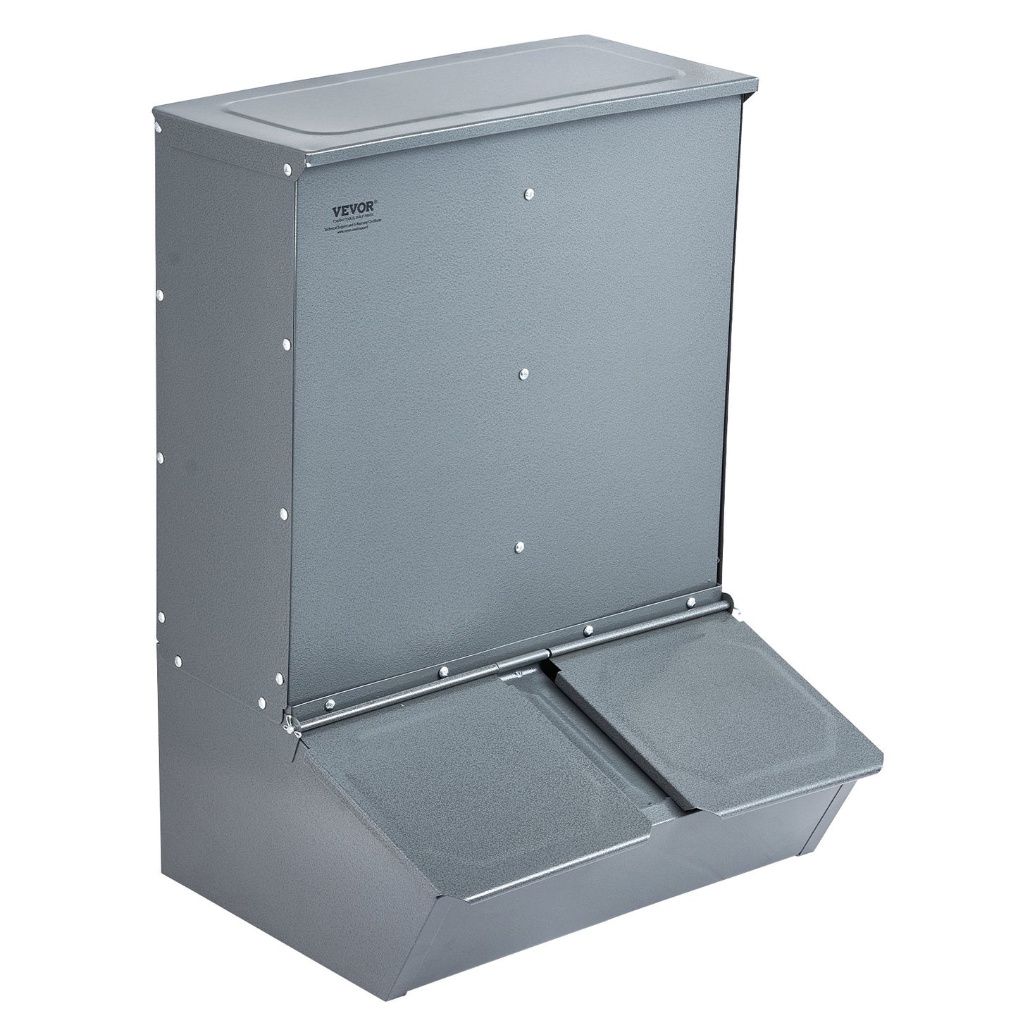 Hog Feeder 3.7 Bushel Metal Double Door Pig Feeder Feeding up to 8 Hogs V952-SCWSQLMZWSQ2L3DL0V0
