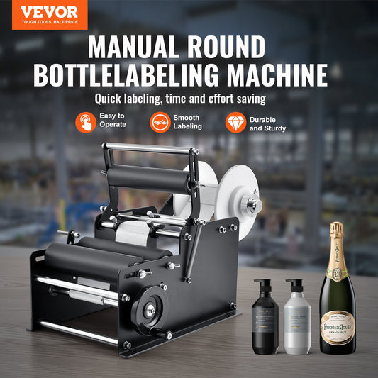Manual Round Labeling Machine, 15-20pcs/min, Bottle Label Applicator for Round Bottles, Adjustable Manual V952-SDYPTBJHSBDD2AX6YV0