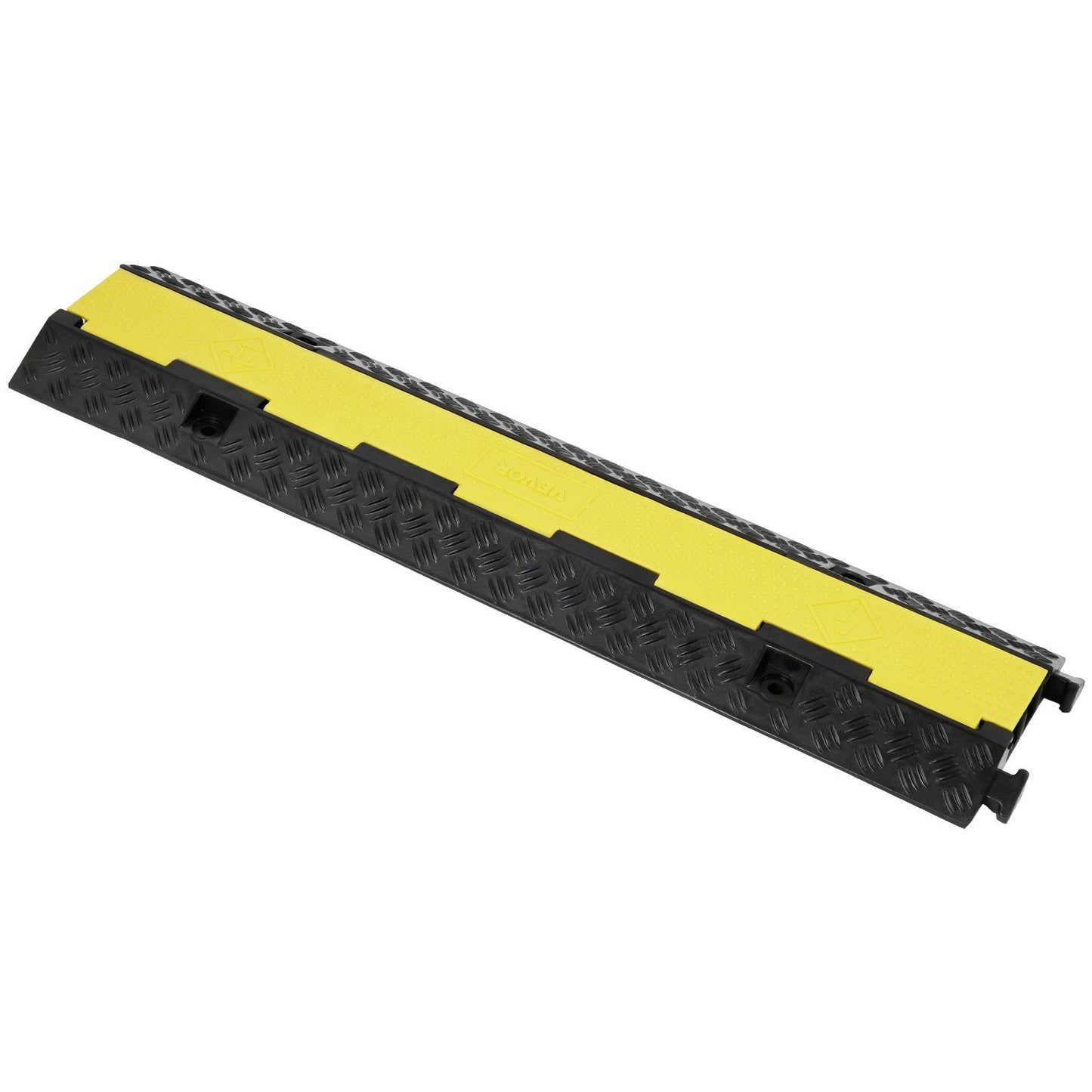5 PCs Rubber Cable Protector Ramp, 2 Channel, 12000 lbs/axle Capacity Heavy Duty Hose Wire Cover Ramp V952-SKCDL52WH1111U72JV0