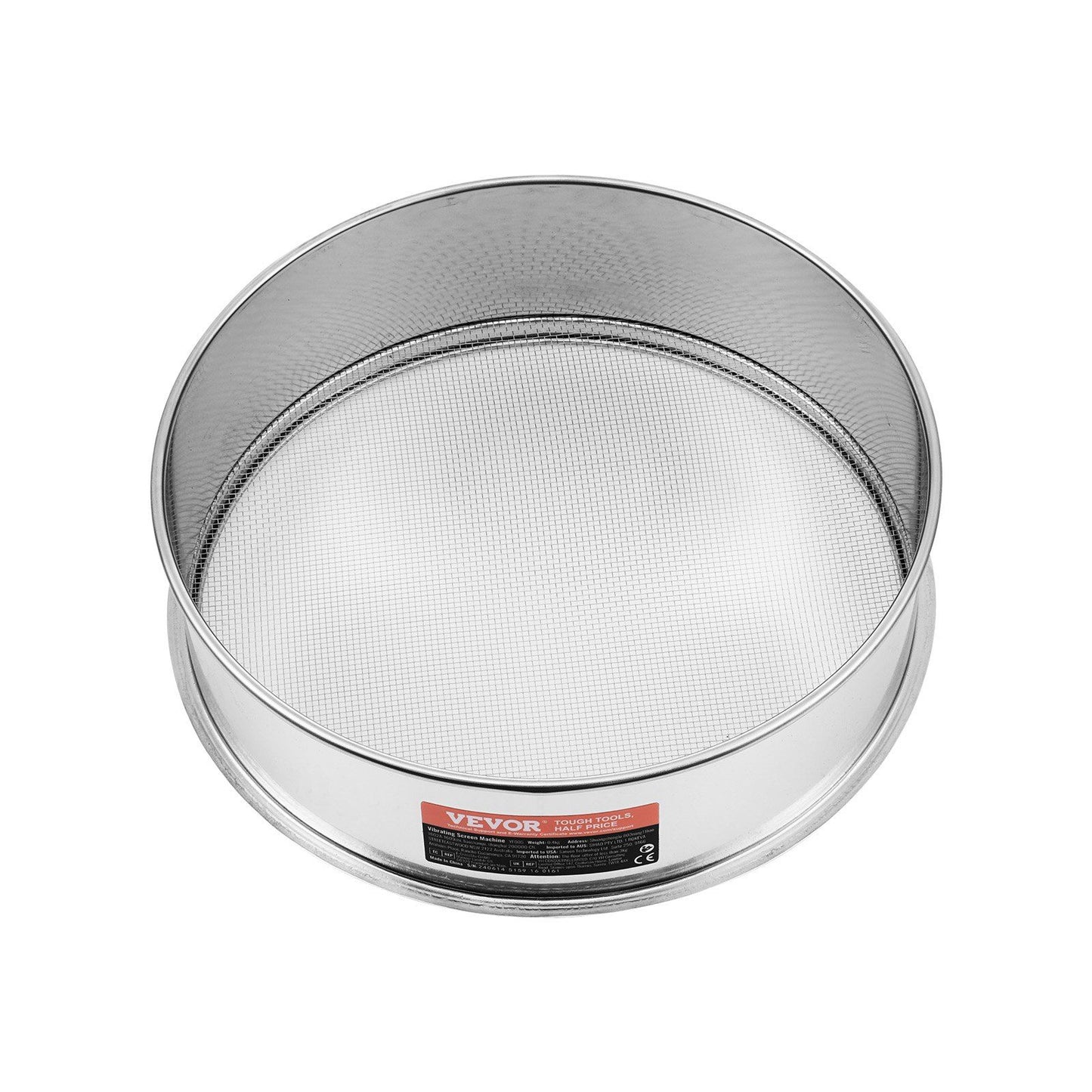 Flour Sieve Fine Mesh, 12 Mesh Flour Sifter, 304 Stainless Steel Fine Mesh Sifter Food-grade, Dia. 12.6" Fine V952-SW12M00000009AFYKV0