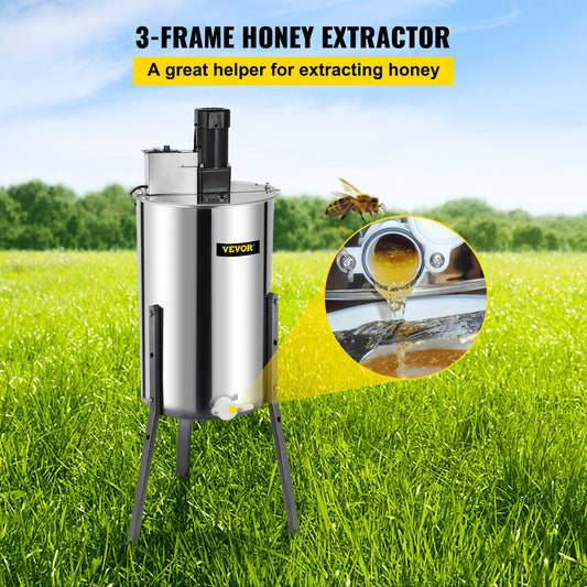 3/6 Frame Electric Honey Extractor Beekeeping Stainless Steel W/ 3 Legs V952-SXXDDYMJ000000001V3