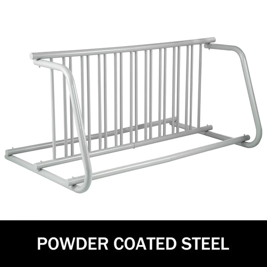 10 Holders Floor Bike Rack, 59" Length All-Steel Grid Bike Rack, 10-Bike Capacity Dual-Side Storage Stand for V952-TCJ-10C0000000001V0