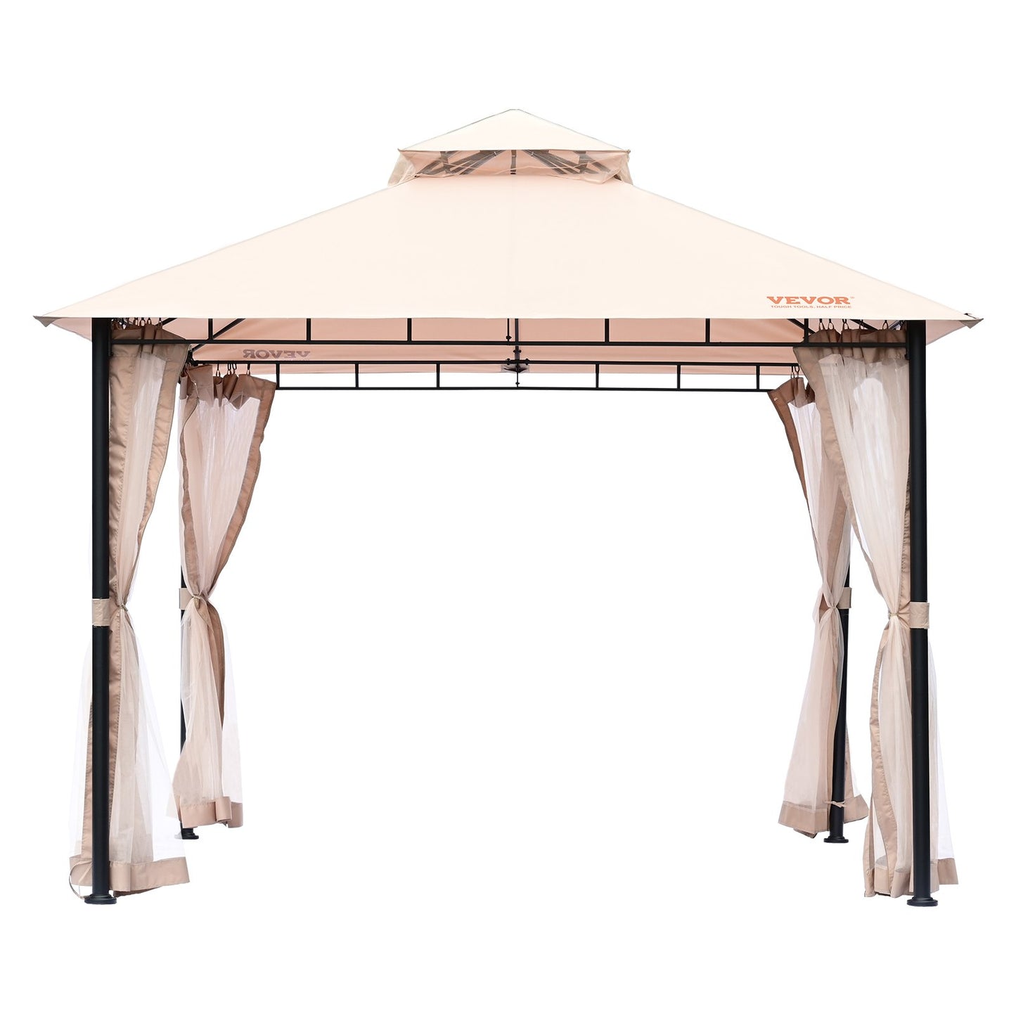 Patio Gazebo for 6-8 Person, 3.05 x 3.05 m Backyard Gazebo, with Mosquito Netting, Metal Frame, and PU Coated V952-TYLTZZ10X10FTV427V0