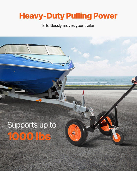 Trailer Dolly, 1000lbs Tongue Weight Capacity, Carbon Steel Trailer Mover with 2 inch Ball, 14 inch Pneumatic V952-TYSDQYC1000BJMKIYV0