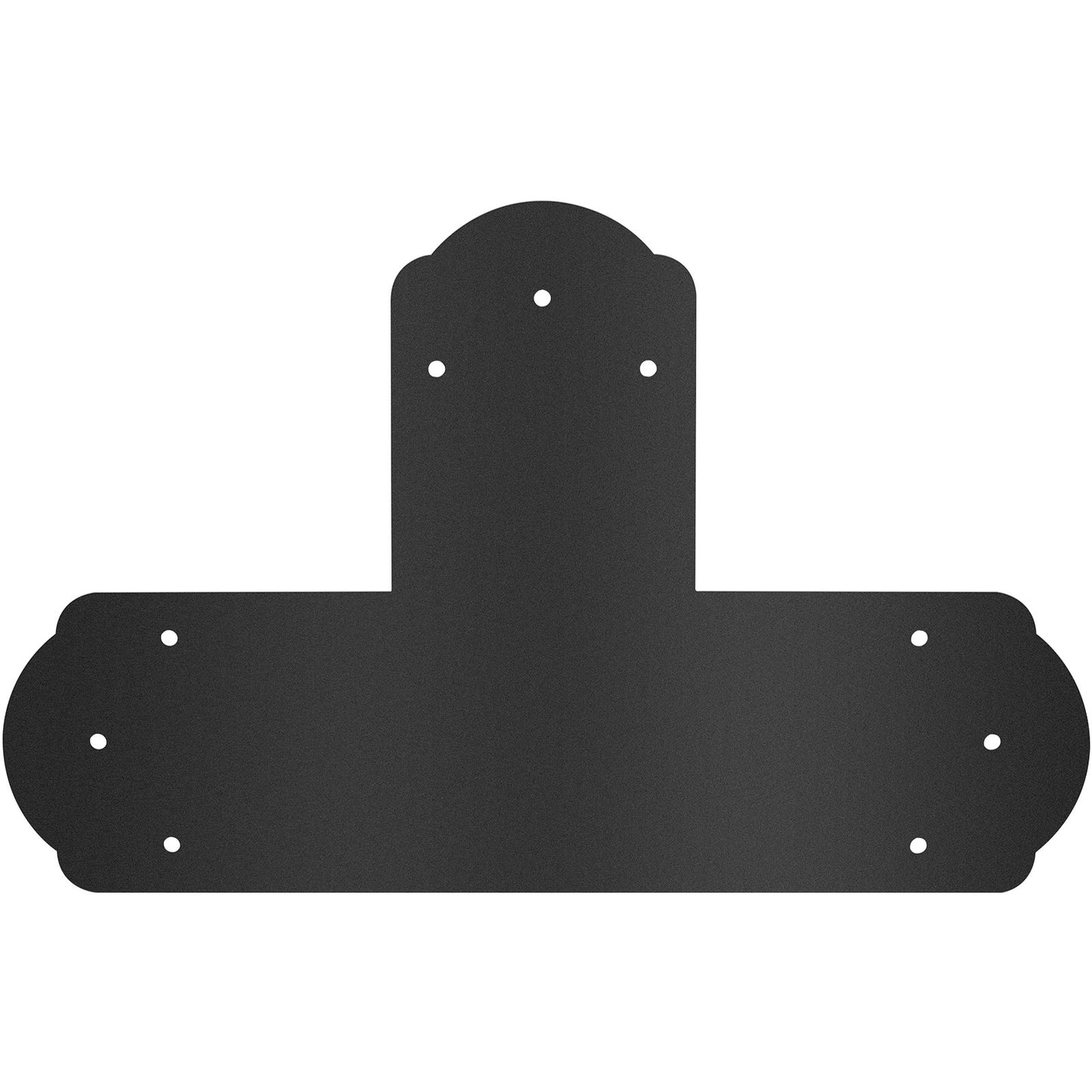 Black T Mending Plate T-shape 8 PCs 6" Flat Connector Post to Beam Bracket V952-TZLJJ6X68PCSTBW8SV0