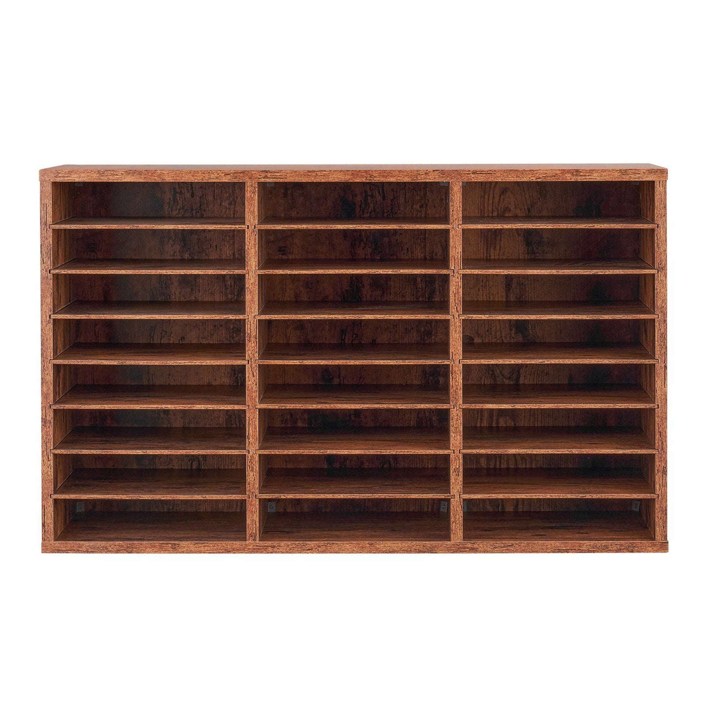 Literature Organizer, 24 Compartments Office Mailbox with Removable Shelves, Wooden Mailbox Sorter Particle V952-WJJEKBHB24G5IEP06V0