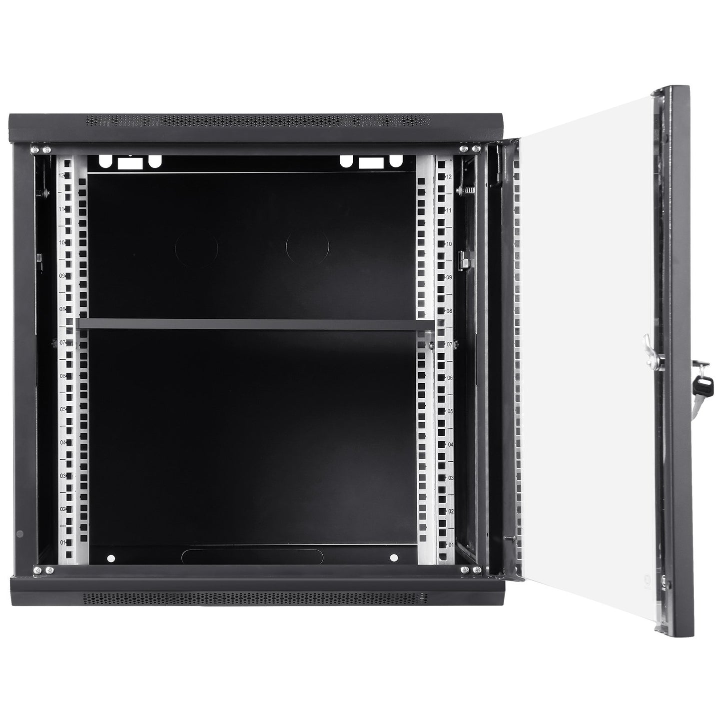 9U Wall Mount Network Server Cabinet, 39.37 cm Deep, Server Rack Cabinet Enclosure, 90.7 kg Max. V952-WLJJGHBL9U1552RC3V0