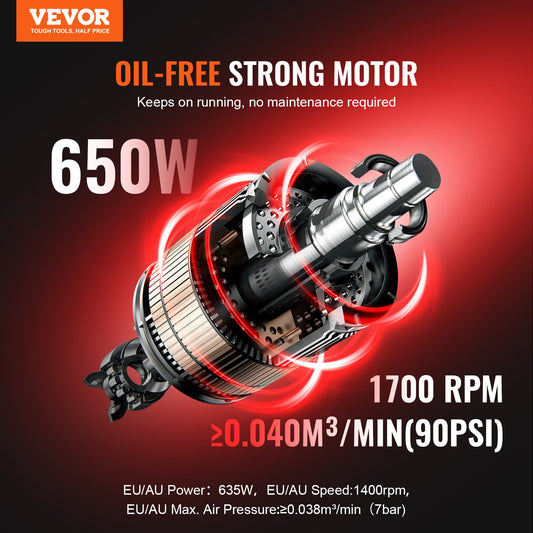 Air Compressor Compact Portable Oil Free Compressor 4L 7bar V952-WYWSKYJ4L750SR008V3
