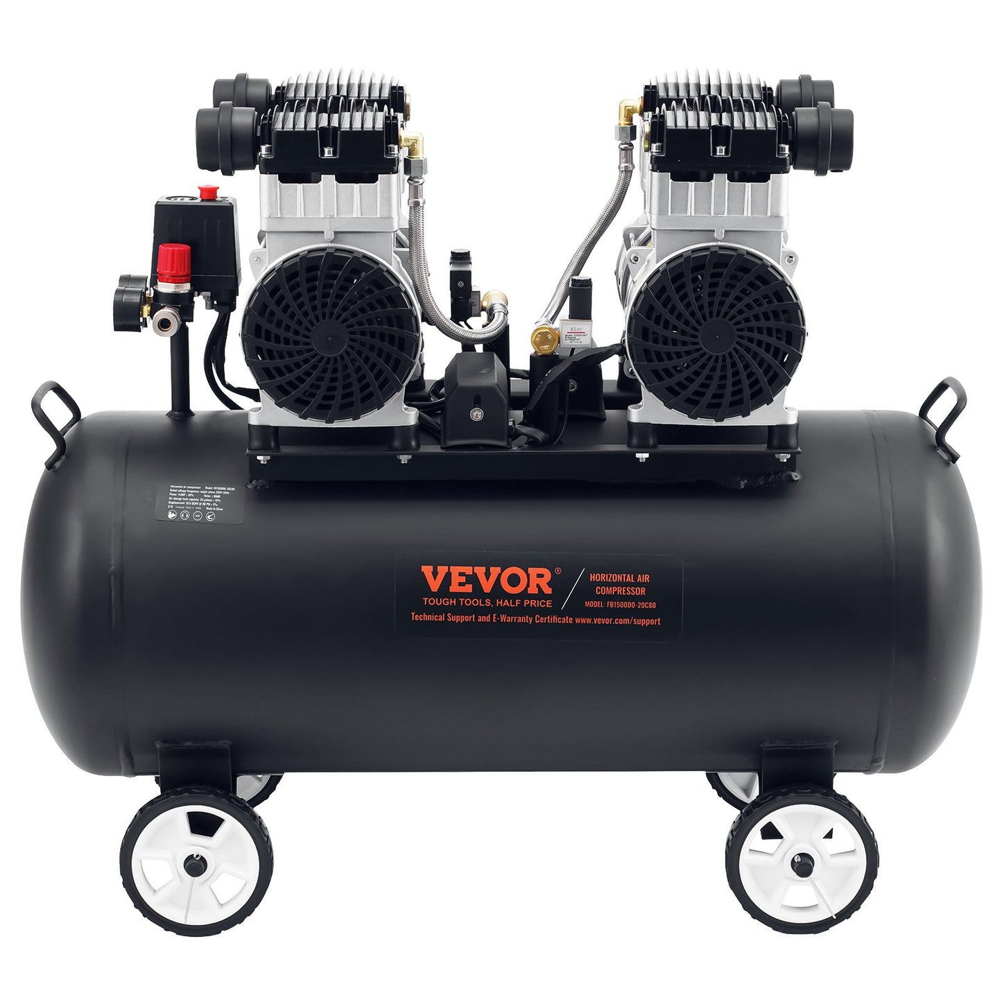 Air Compressor Compact Portable Oil Free Compressor 75L 90 PSI V952-WYWSKYJ75L30L2754V3