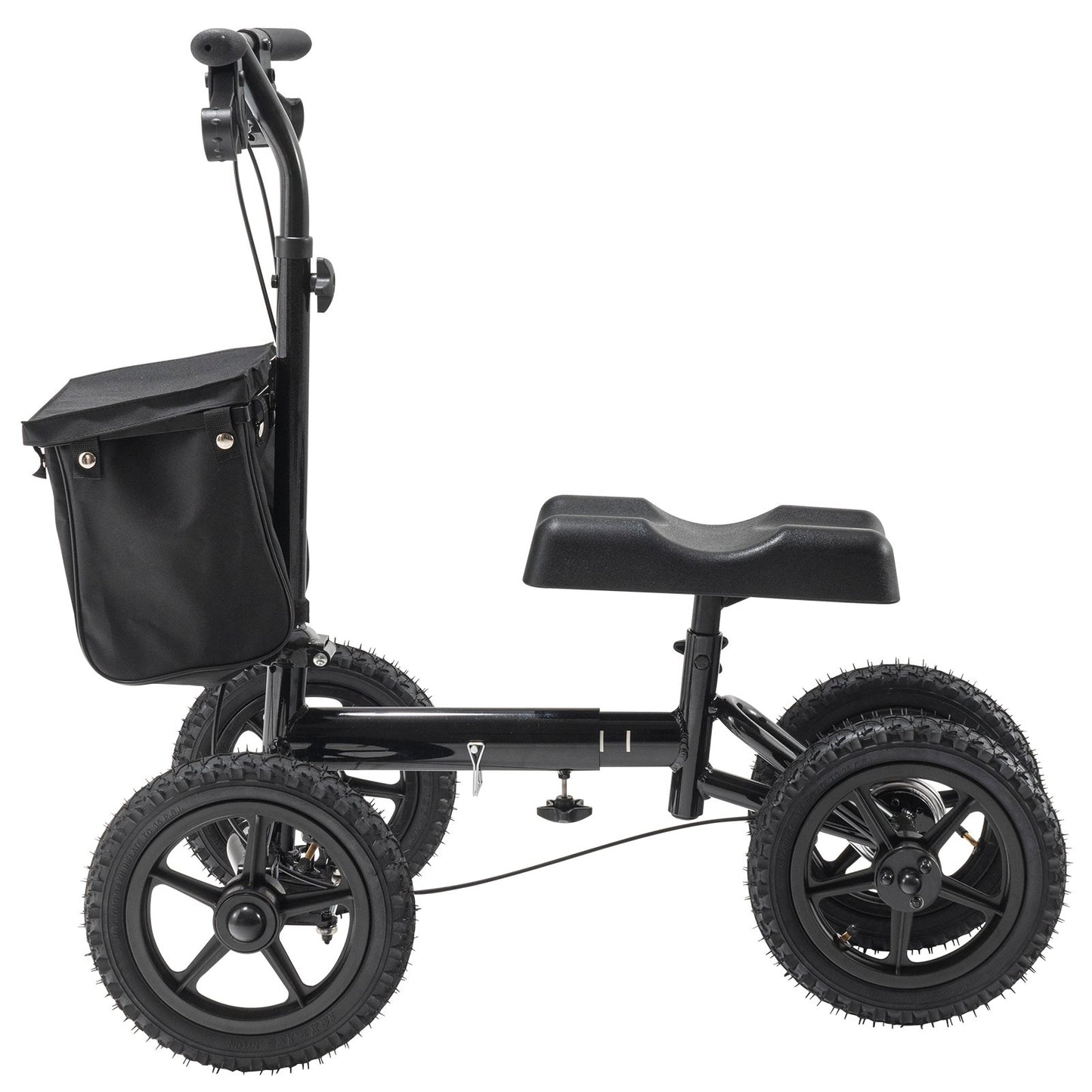 Folding Knee Scooter, Aluminum Steerable Knee Walker with Height-Adjustable Handlebar & Knee Pad, 12" V952-XGZXQCQLBDJZ6X9I8V0