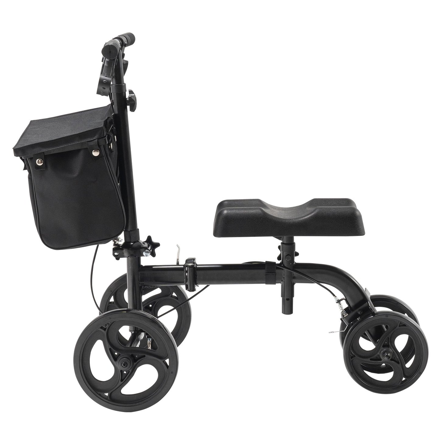 Folding Knee Scooter, Carbon Steel Steerable Knee Walker with Height-Adjustable Handlebar & Knee Pad, V952-XGZXQQ10H8SXT3HJ5V0