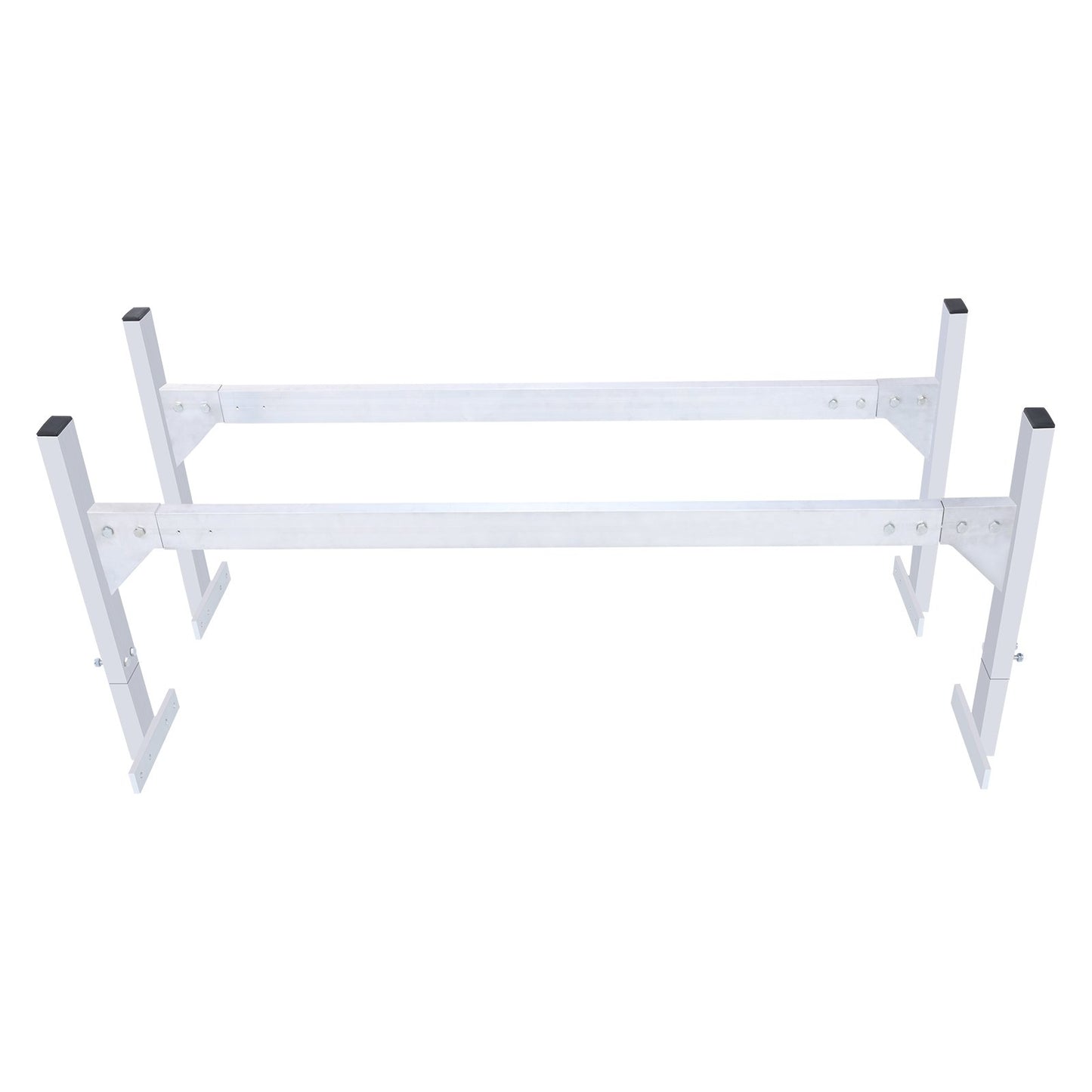 Van Roof Ladder Rack, 2 Bars Aluminum Alloy Roof Ladder Racks, 181 kg Capacity Rain-Gutter Van Roof Rack, V952-XSHCH24006775RD9SV0