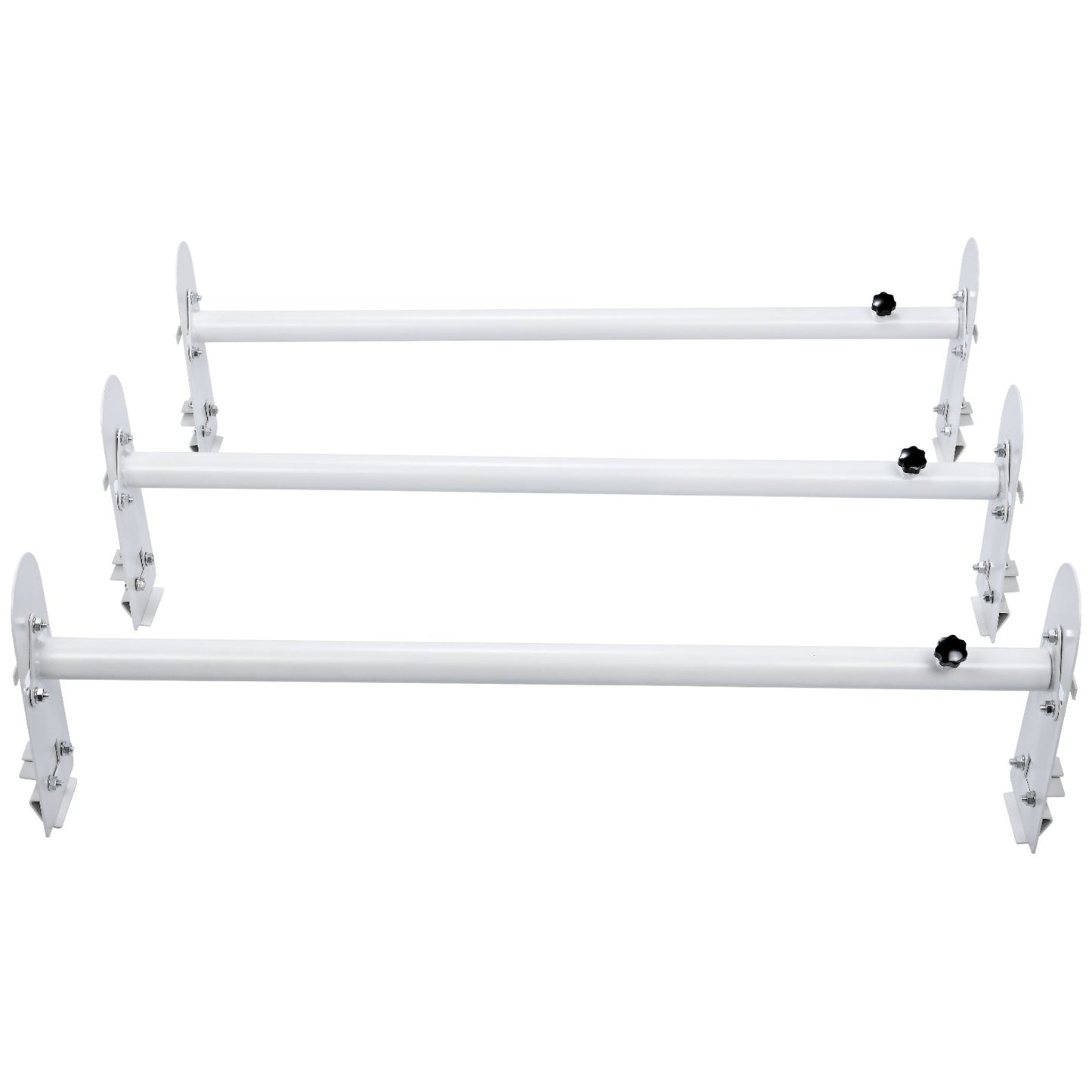 Van Roof Ladder Rack, 3 Bars Alloy Steel Roof Racks, 750 LBS Capacity Rain-Gutter Roof Rack, Adjustable V952-XSHCH37503964J82WV0