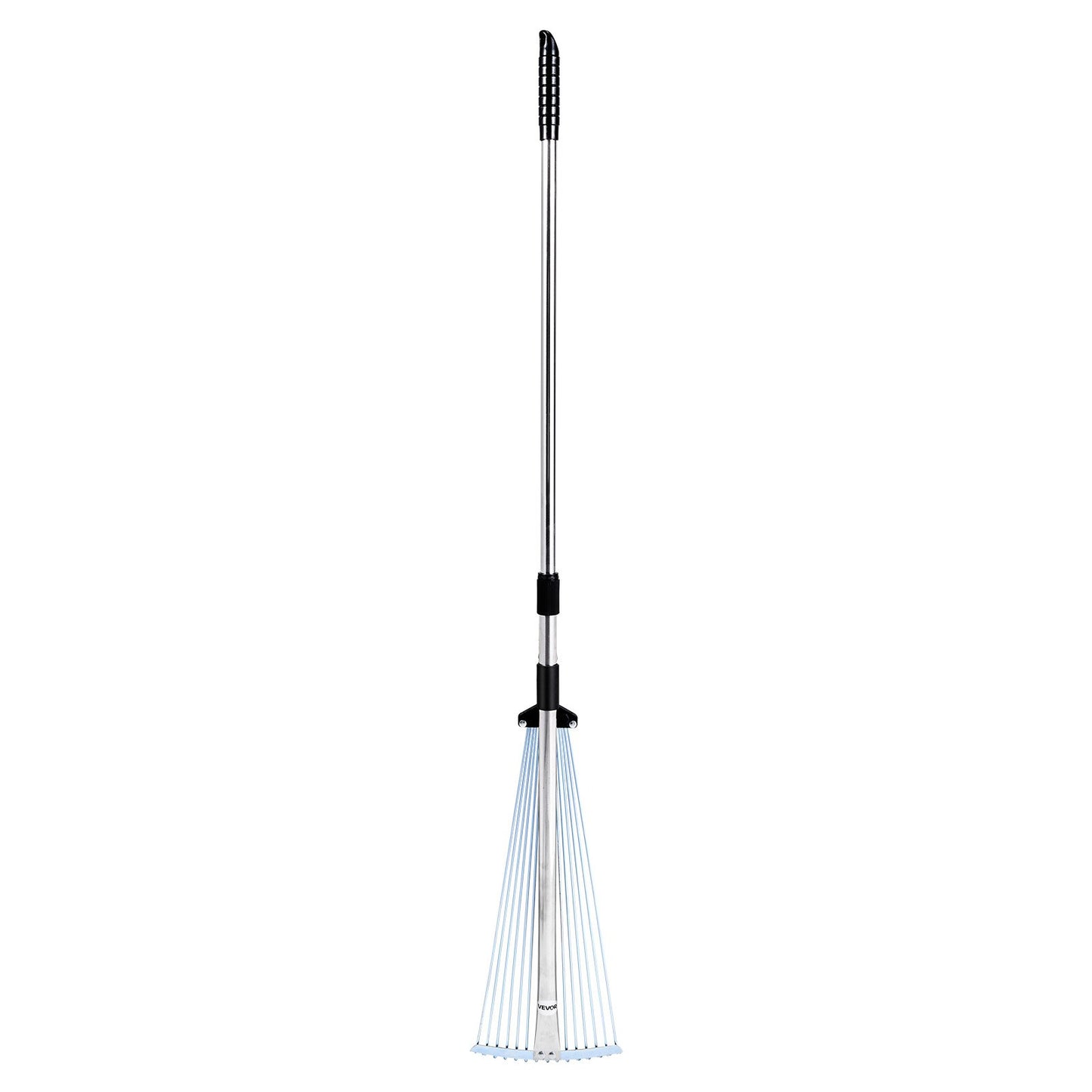 Leaf Rake, 15 Metal Tines, Adjustable Garden Rake for Lawns with 19-57 cm Wide Head and 81.3-160 cm Long V952-YPDPJS823INCHS6JN001V0