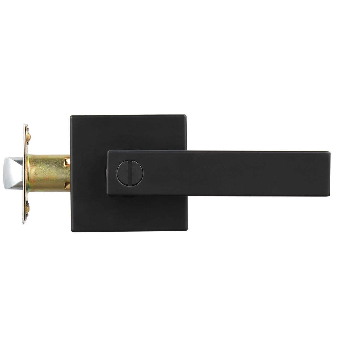 Privacy Door Handle, 1 Pack Matte Black Door Lever, Left or Right Handing Reversible Lever with Keyless Lock, V952-YSMJSBSFX1J0BRWN9V0
