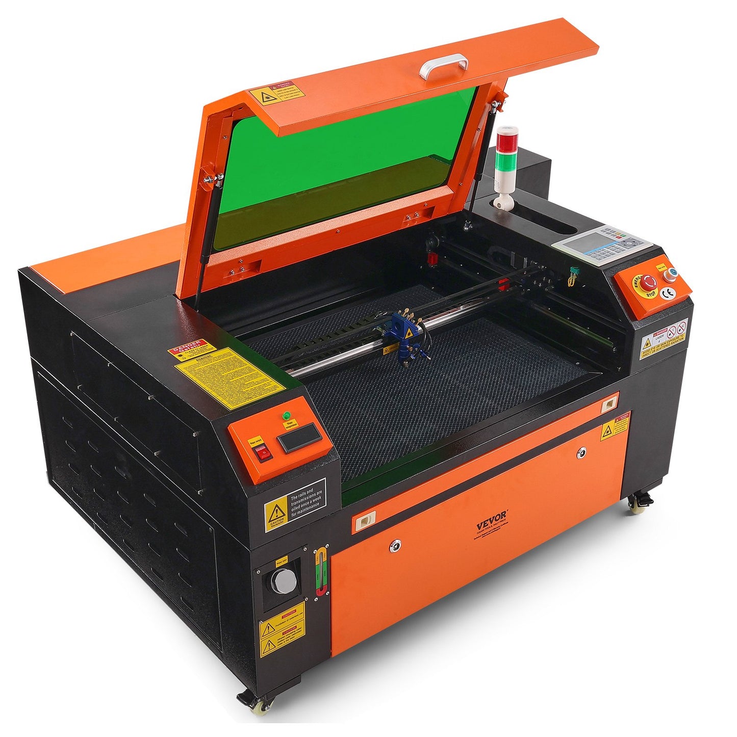80W CO2 Laser Engraver, 500 x 700 mm, 19.7 IPS Laser Cutter Machine with 2-Way Pass Air Assist, Compatible V952-YTSDKJACCO270S9X2V3