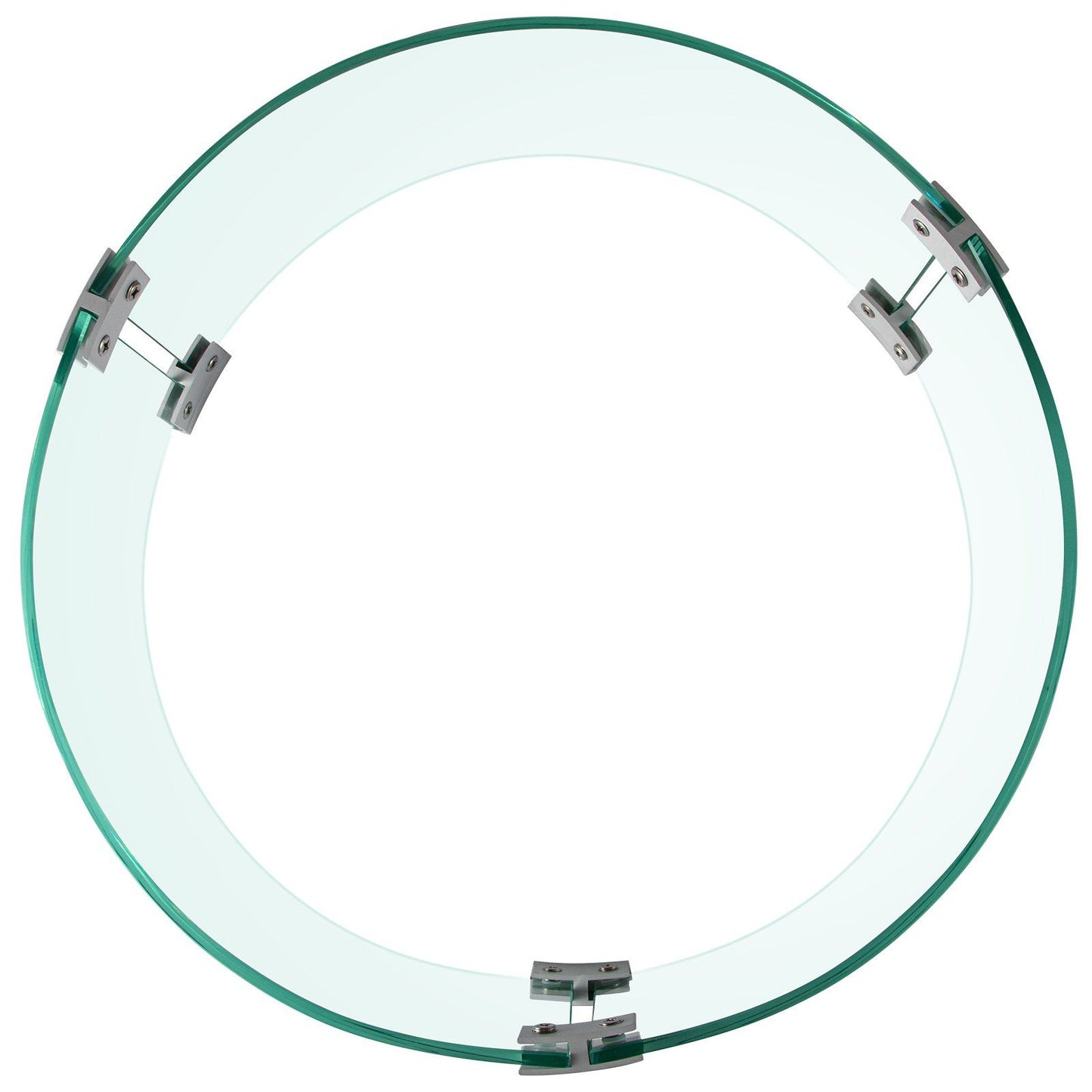 Fire Pit Wind Guard Tempered Glass Flame Guard 17x17x6 In 1/4-In Thick V952-YXBLFFBYC1760EG1YV0