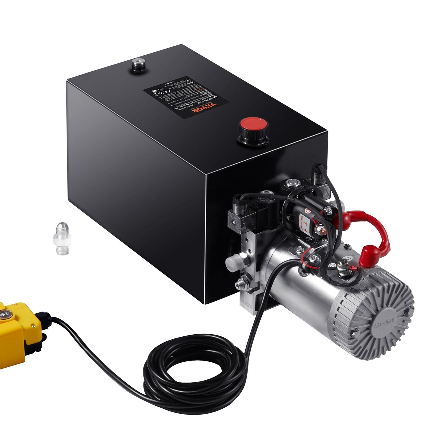 Hydraulic Pump 15 Quart Double Acting Dump Trailer Pump Power Unit DC 12V V952-YXYYB12VZLDJ3VIN2V0