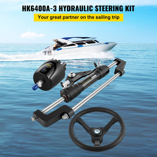 Hydraulic Steering Kit 300HP, Hydraulic Boat Steering Kit Helm Pump, Hydraulic Boat Steering Kit Without V952-YYDJHK6400A-3TJWRV0
