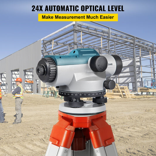 Automatic Optical Level 24X Optical Auto Level Kit High Precision Height/Distance/Angle Level Measure V952-ZDGXBSZY24M4FS1F1V0