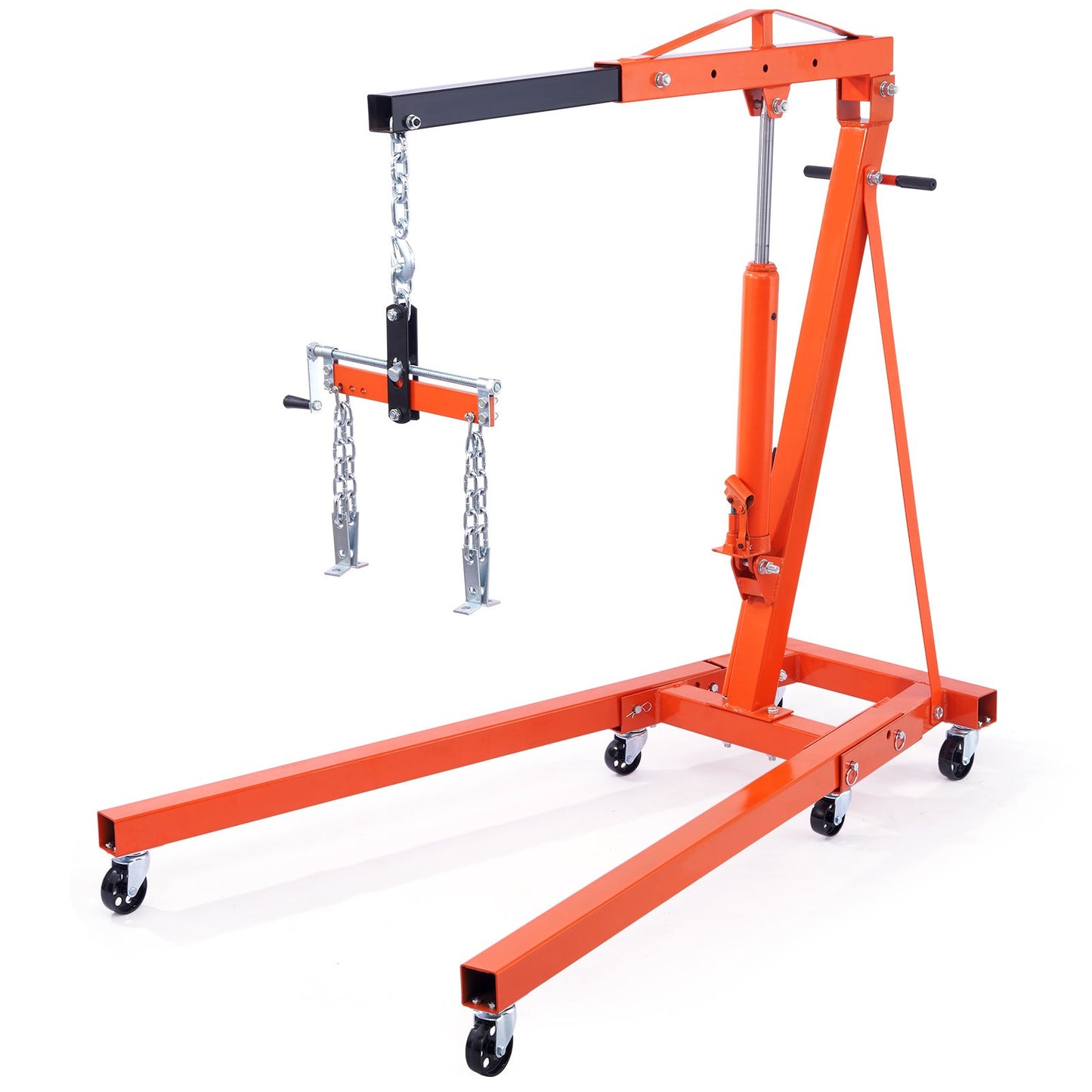 Hydraulic Engine Hoist with Lever, 2000KG Heavy-duty Cherry Picker Shop Crane, Foldable Engine Crane and V952-ZDSFDJQZJCJH2V44JV0