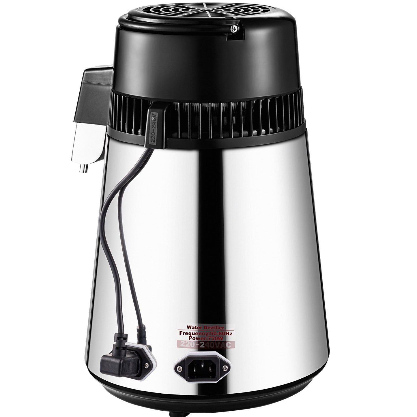 1.1 Gal Water Distiller, 0.3 Gal/H, 750W Distilled Water Maker Machine 0-99H Timing Set Temp Display, 304 V952-ZLJWXKYSACIHVQ18CV3