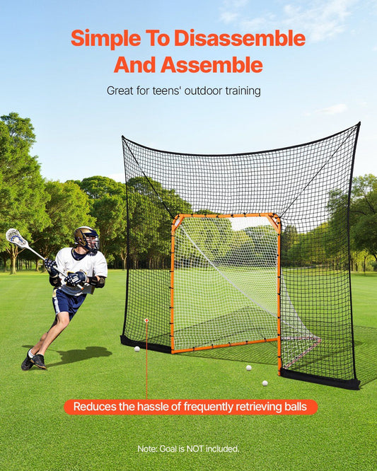 Hockey and Lacrosse Goal Backstop, 12x9 ft Lacrosse Net with Extended Coverage, Quick Easy Setup Complete V952-ZQGQQMTJK1291LY4QV0