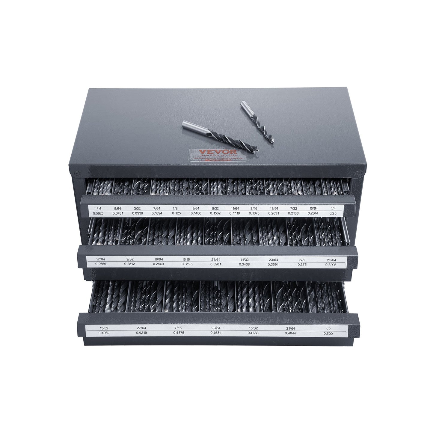 Drill Bit Dispenser Cabinet, Three-Drawer Drill Bit Organizer Cabinet for 1/16" to 1/2", Steel Drill V952-ZTFPGJXZTSCT6N0G8V0