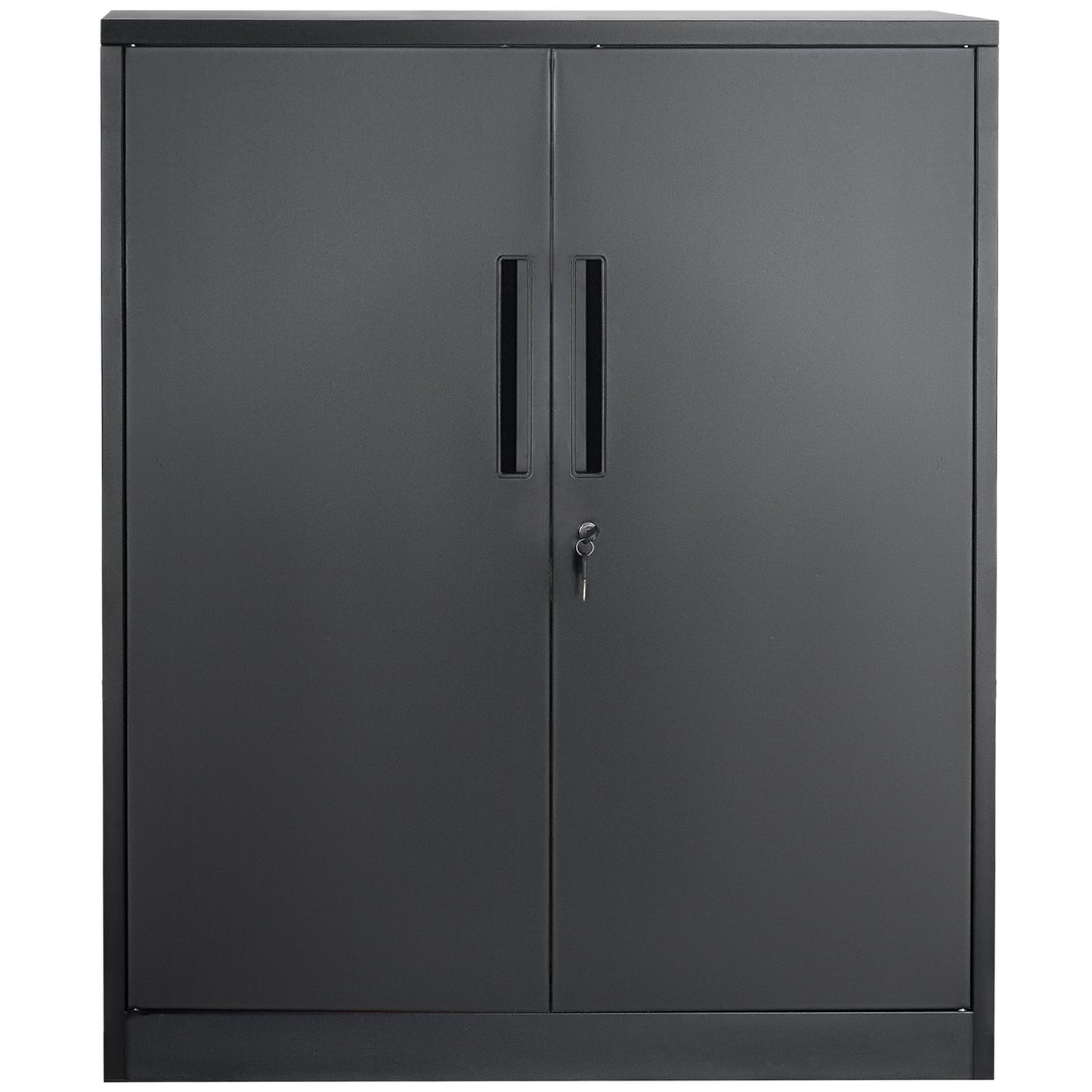 Metal Storage Cabinet w/ 3 Keys 2 Adjustable Shelves & Magnetic Door Black V952-ZXCWJCQHY3180B55IV0