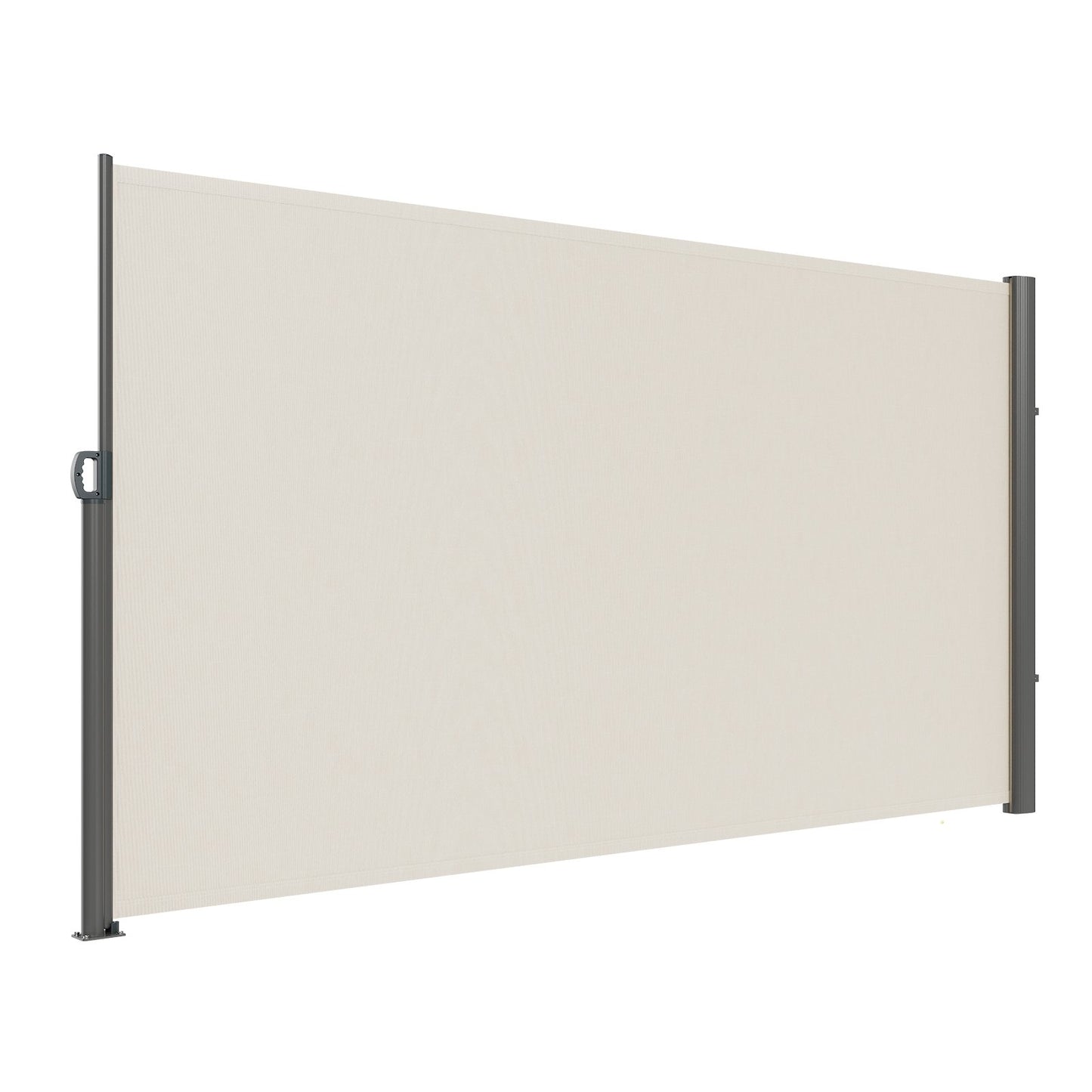 Retractable Side Awning,160X300cm Aluminum Outdoor Privacy Screen, 280g Polyester Water-proof Retractable V952-ZYPF160X300CMM001V0