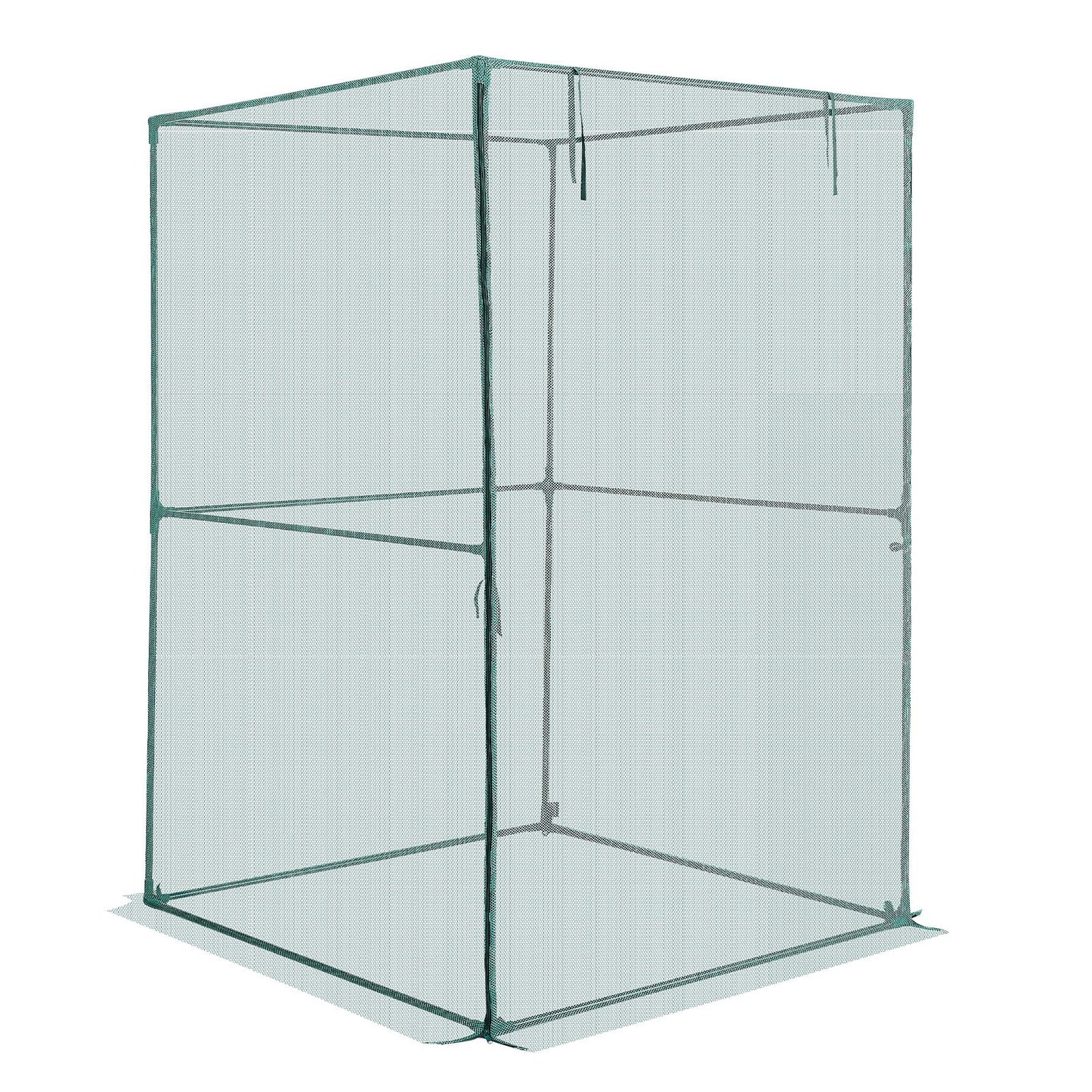 Crop Cage, 1.2 x 1.2 x 1.8 m Plant Protection Tent with Zippered Door, Wind-Resistant Tall Crop Cage, Easy to V952-ZZBHZ1PCS484D8164001V0
