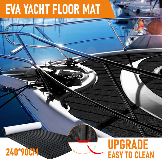 EVA Foam Boat Flooring Mat Faux Decking Teak Marine Mat Boat Carpet Sea Deck Flooring for Motorboat RV Yacht V985-EVABOATMATBLACK