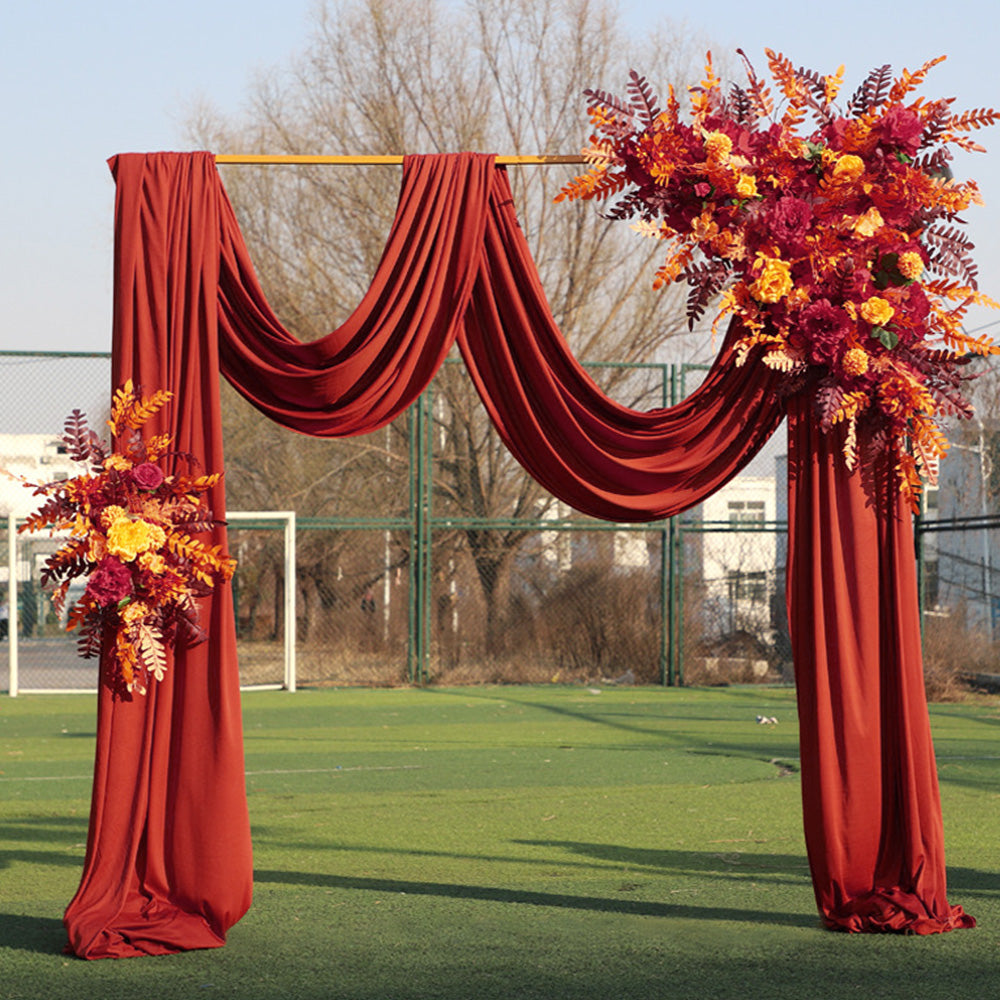 Golden Square Wedding Arch Adjustable 1M-2M Flower Rack Backdrop Stand Balloon Arch Stand for Wedding V985-WEDDINGARCHSQUARE