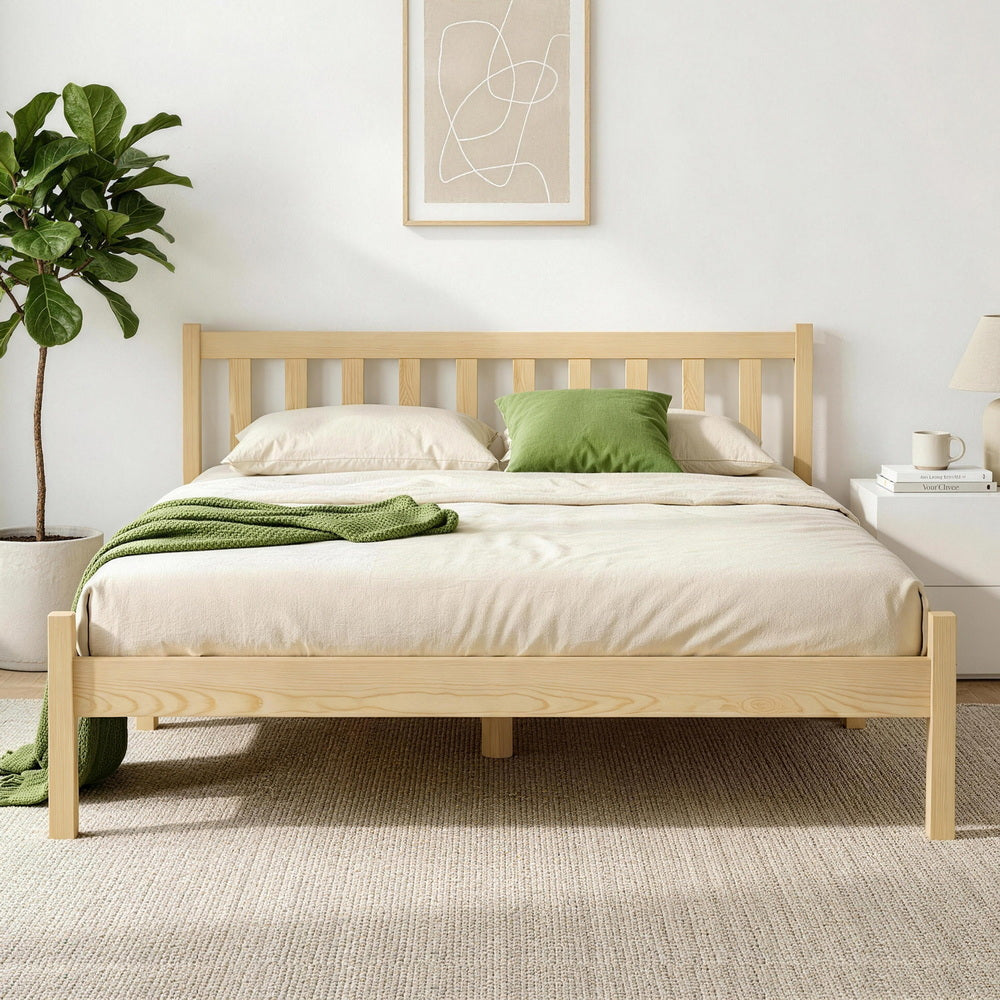 Artiss Bed Frame Double Size Wooden Oak SOFIE WBED-D-001D-WD