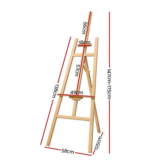 Artiss Painting Easel Pine Wood 175cm WOOD-B-EASEL-NEW-175-NT