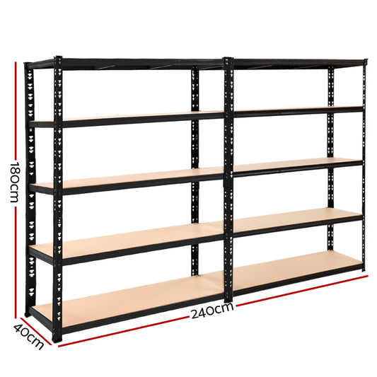 Giantz 2.4Mx1.8M Garage Shelving Warehouse Rack Pallet Racking Storage Shelve WR-E-12X18-BKX2