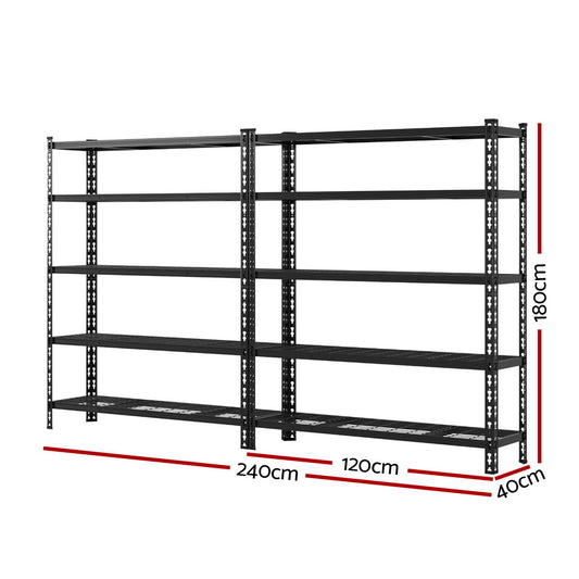 1.8MX2.4M Giantz Garage Shelving Warehouse Rack WR-E-12X18-GDX2