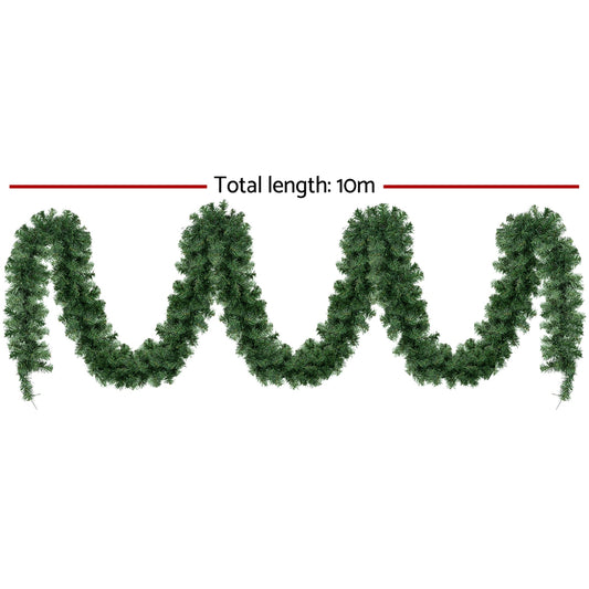Jingle Jollys 10M Christmas Garland LED Lights Party Xmas Decorations 700 TIPS XM-TR-GAR-10M-LED