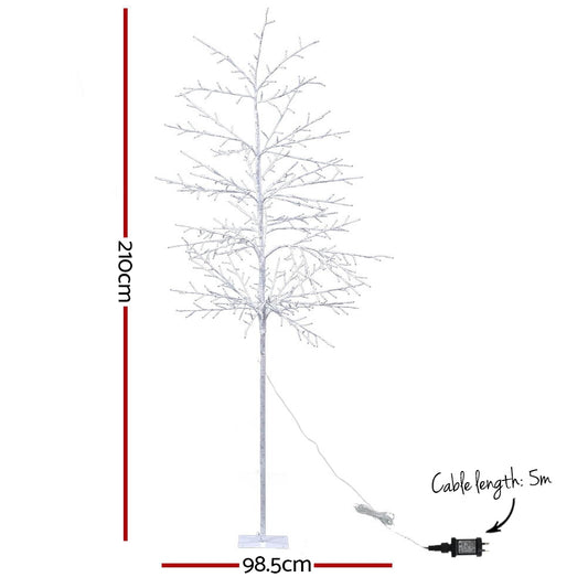 Jingle Jollys Christmas Tree 2.1M 480 LED Trees With Lights Warm White XM-TR-TWIG-210-WW