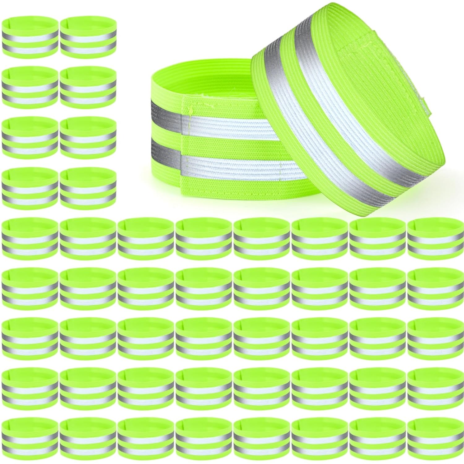 High-visibility reflective safety bands for running and cycling