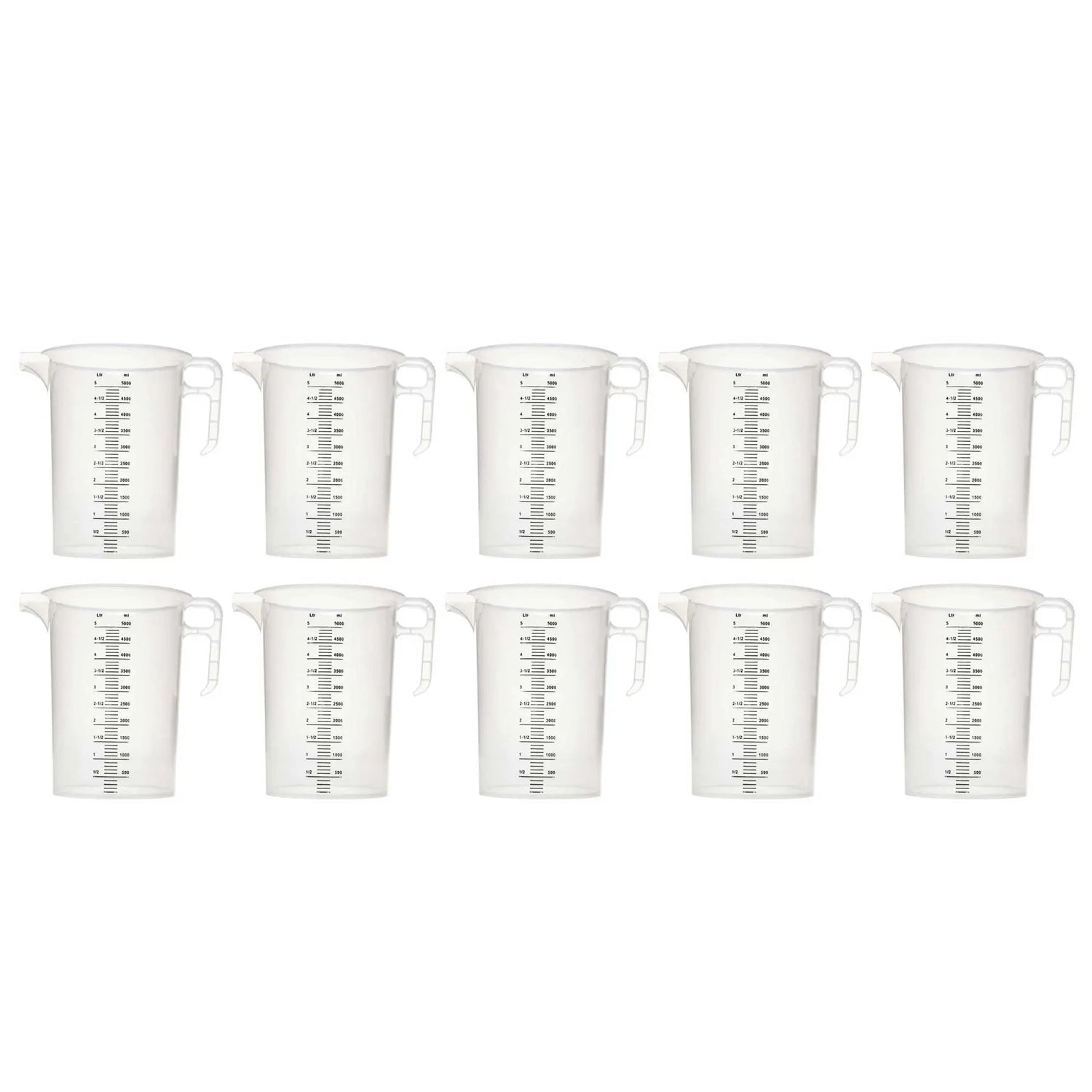 Premium heavy-duty food-grade kitchen measuring jugs