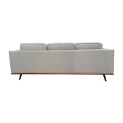 3 Seater Sofa Beige Fabric Modern Lounge Set for Living Room Couch with Wooden Frame V43-SOF-YOKBG3S