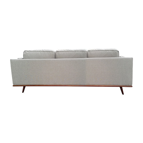 3 Seater Sofa Beige Fabric Modern Lounge Set for Living Room Couch with Wooden Frame V43-SOF-YOKBG3S
