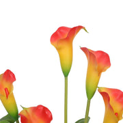 Artificial Flowering White & Orange Peace Lily / Calla Lily Plant 50cm V77-1128563