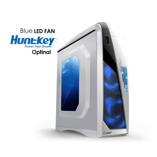 Huntkey MVP Pro Gaming computer chassis - Blue (No PSU Included, NO FAN Included) V28-CASHUNMVPPROBL
